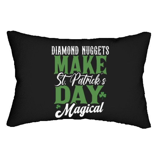 Diamond Nuggets Make St Patricks Day Magical Lumbar Pillows
