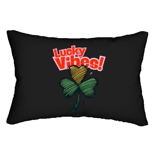 St Patricks Day - Lucky Vibes cute Men Women Kids Lumbar Pillows
