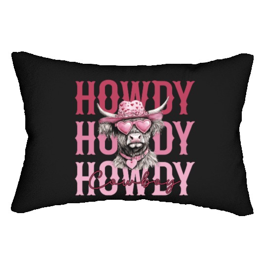 Highland cow - Howdy Cowboy Lumbar Pillows