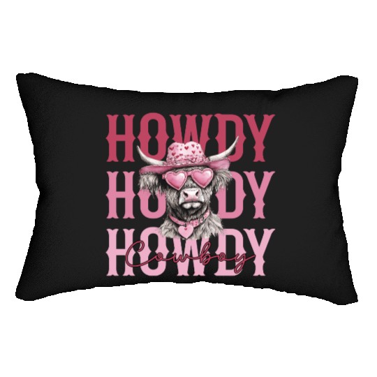 Highland cow - Howdy Cowboy Lumbar Pillows