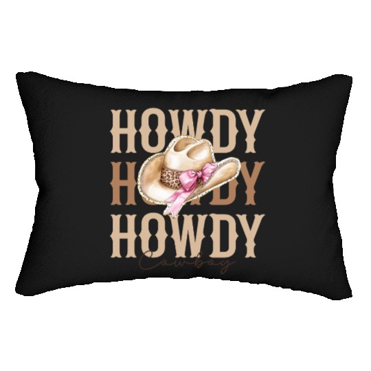Howdy Cowboy hat Lumbar Pillows