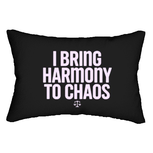 Libra Zodiac I Bring Harmony To Chaos Lumbar Pillows