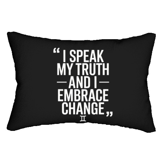 Gemini Zodiac: I Speak My Truth And I Embrace Lumbar Pillows