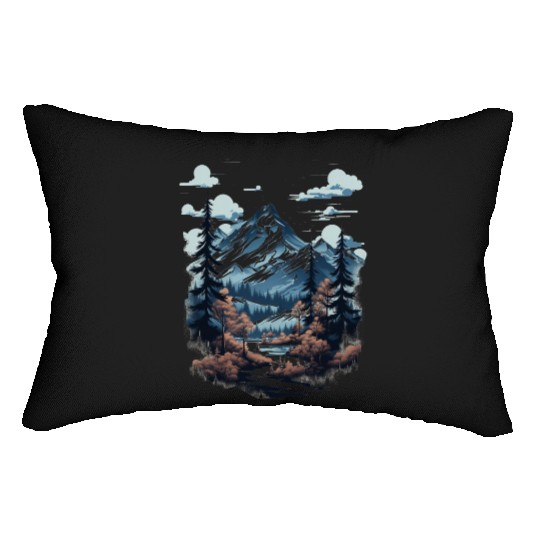 Midnight Mountain Serenity Lumbar Pillows