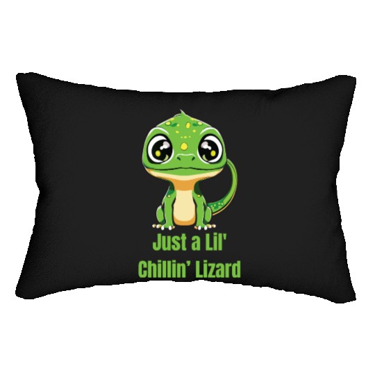 Just a Lil' Chillin’ Lizard Lumbar Pillows