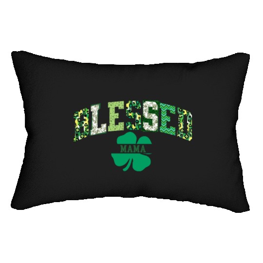 Blessed Mama St Patricks Day Spring and Summer Lumbar Pillows
