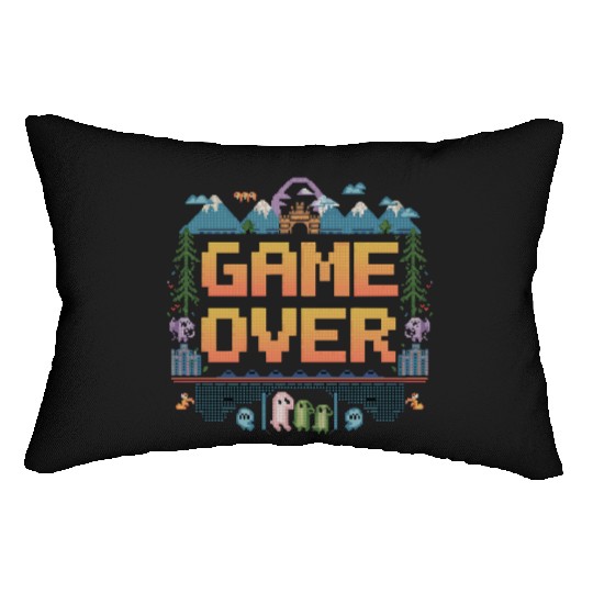 Nostalgic Retro Gamer Apparel Lumbar Pillows