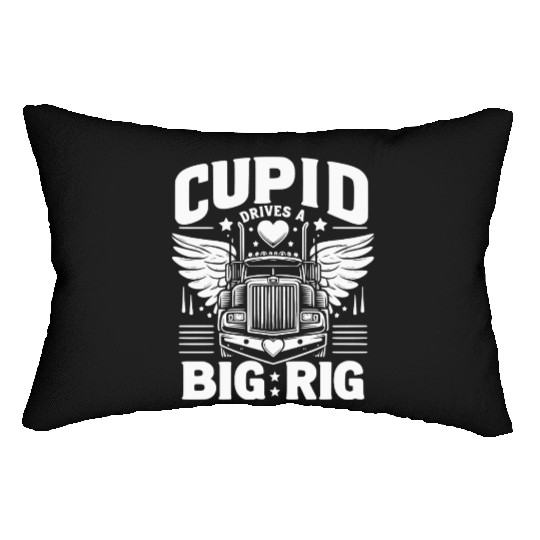Cupid Drives a Big Rig Lumbar Pillows