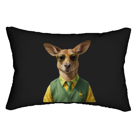 Green and Gold Kangaroo 6 Lumbar Pillows