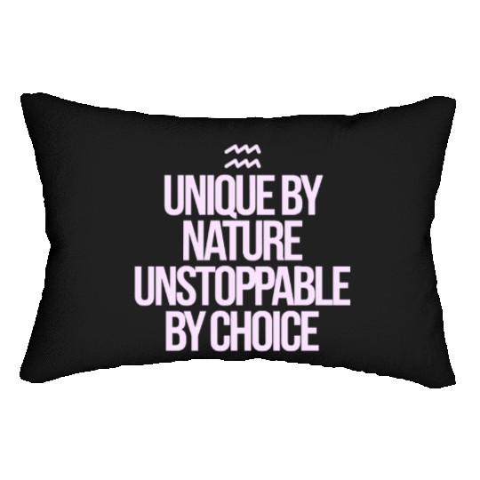 Unique By Nature Aquarius Character Zodiac Lumbar Pillows