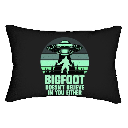 UFO-Bigfoot Yeti Sasquatch Lumbar Pillows