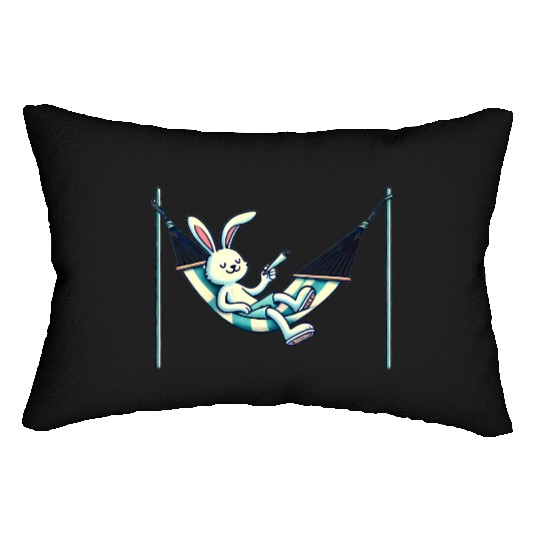Chill Bunny Vibes: Easter Relaxation in Full Swing Lumbar Pillows