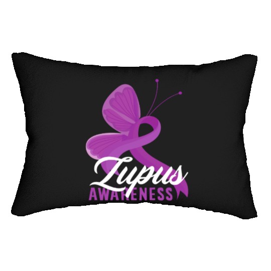 Lupus Awareness Butterfly Embrace Lumbar Pillows
