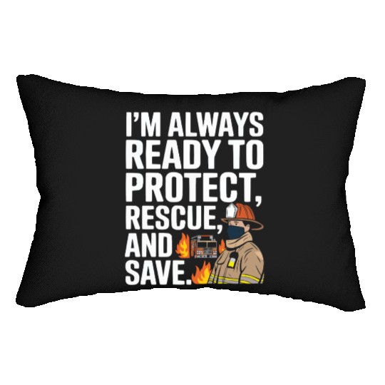 Airport Firefighter Fire Rescue Fireman Firewoman Lumbar Pillows