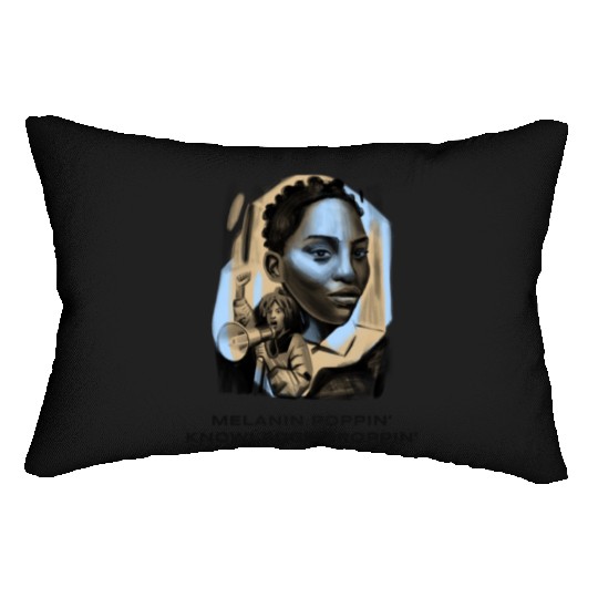 Melanin Poppin Knowledge Droppin 1 Lumbar Pillows