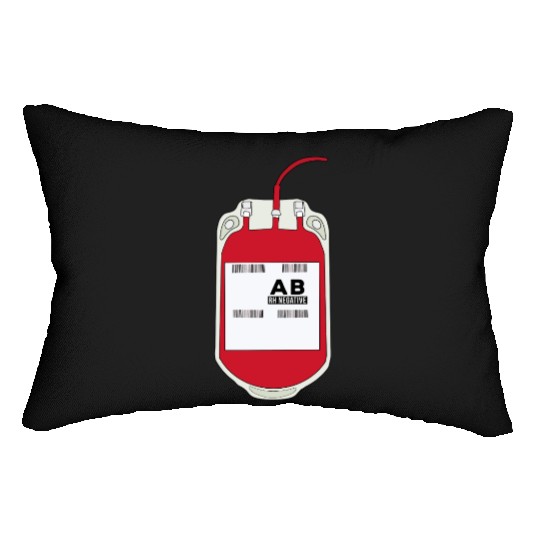 AB Negative Blood Bag Lumbar Pillows