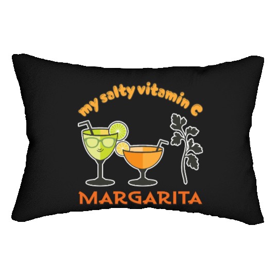 Margarita my salty vitamin C Lumbar Pillows
