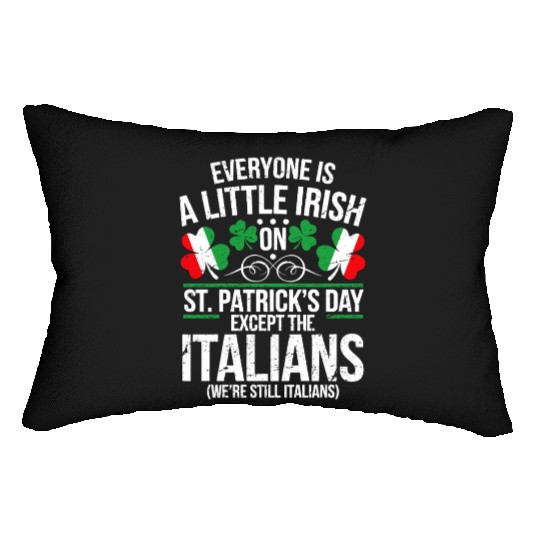 Italian St Patrick Day Funny Irish Shamrock Lumbar Pillows