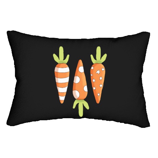 Happy Easter Carrot Lumbar Pillows