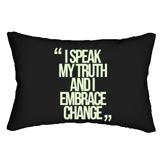 I Speak My Truth And I Embrace Change Gemini Quote Lumbar Pillows