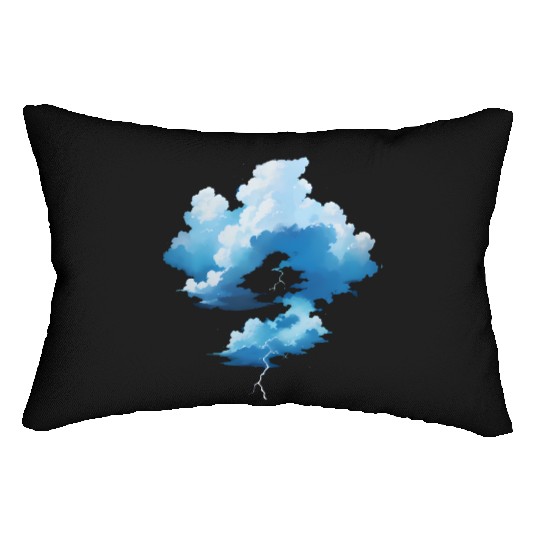 Blue Storm Clouds Lumbar Pillows