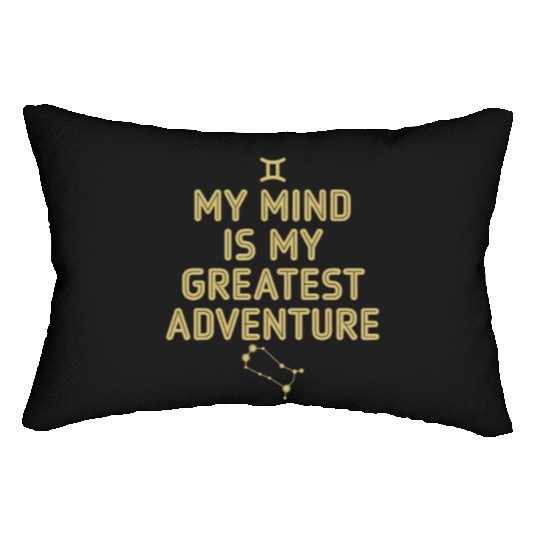 Gemini Zodiac My Mind Is My Greatest Adventure Lumbar Pillows