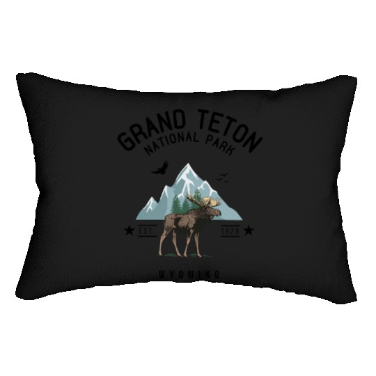 Grand Teton National Park Est. 1929 Wyoming Lumbar Pillows