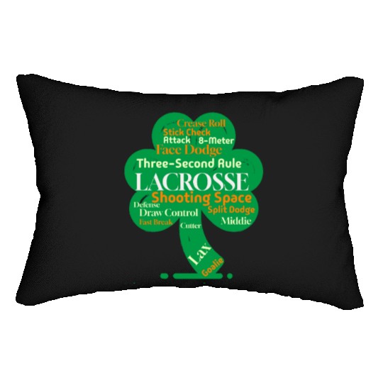 Shamrock Lax Word Cloud Lumbar Pillows