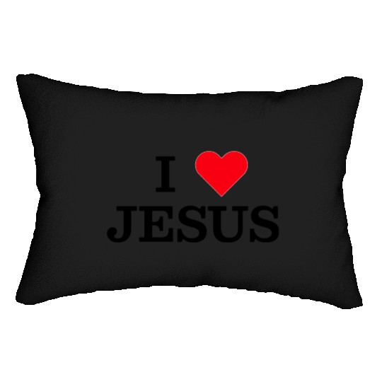 I Heart Jesus Lumbar Pillows