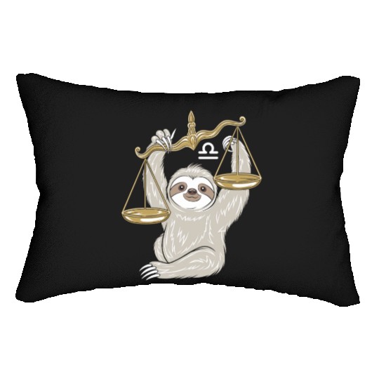 Charming Libra Zodiac Sloth Balancing Serenity Lumbar Pillows