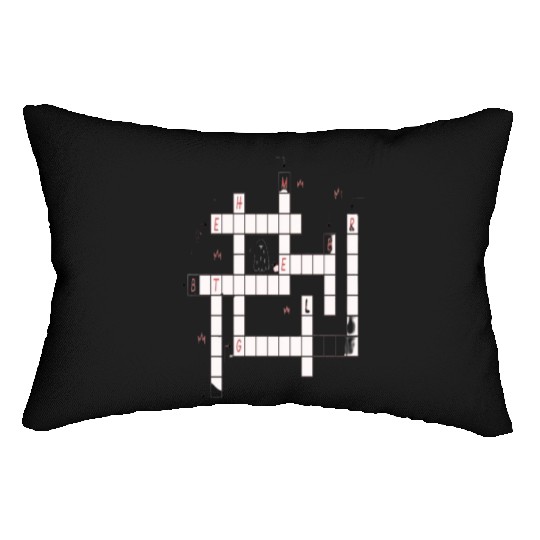 Preppy Crossword Lumbar Pillows – Stylish & Fun Word Puzzl