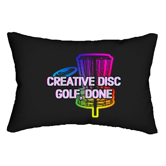Creative Disc Golf Done Motivational Quote Golfer Lumbar Pillows