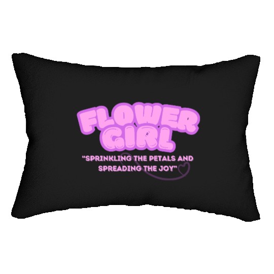 flower girl wedding Lumbar Pillows