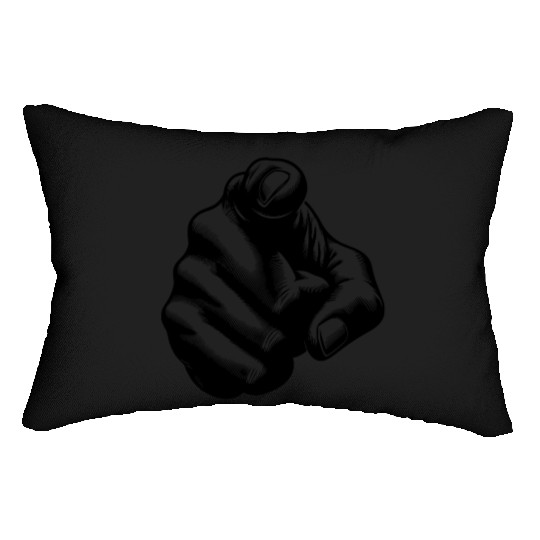 Classic Hand Position Precise Index Finger Gesture Lumbar Pillows
