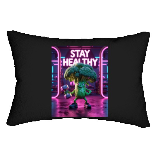 Broccoli Gym Workout STAY HEALTHY Lumbar Pillows