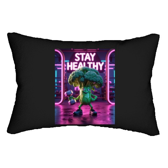 Broccoli Gym Workout STAY HEALTHY Lumbar Pillows