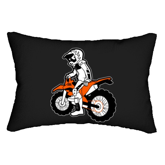 Rider MX Motocross character racing sport Lumbar Pillows