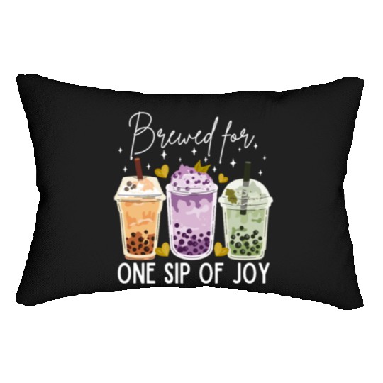 Boba tea lover Lumbar Pillows