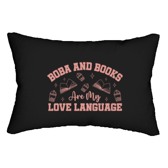 Boba tea and books lover Lumbar Pillows gift