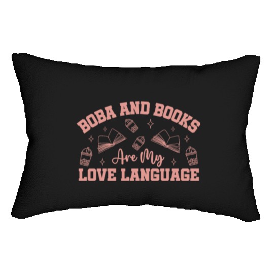 Boba tea and books lover Lumbar Pillows gift