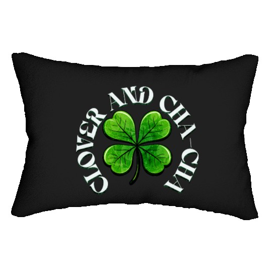 Clover Cha Cha 4-Leaf AI Clover Design Lumbar Pillows
