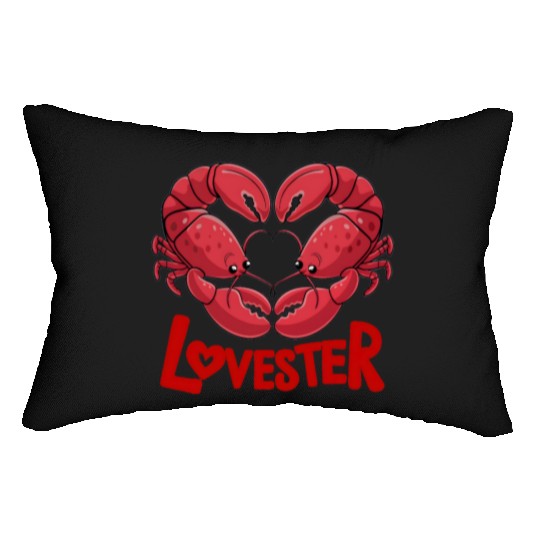 Lobster Lovester Valentine's Day Love Lumbar Pillows