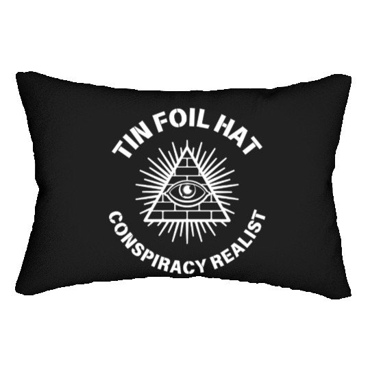 Tin Foil Hat Conspiracy Realist Lumbar Pillows