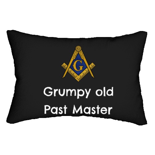 Grumpy Old Past Master Emblem Lumbar Pillows