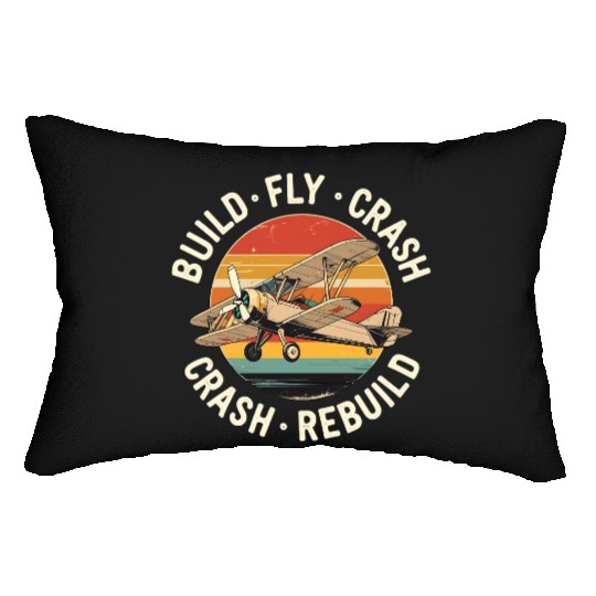 RC Plane Build Fly Crash Rebuild Pilot RC Planes Lumbar Pillows