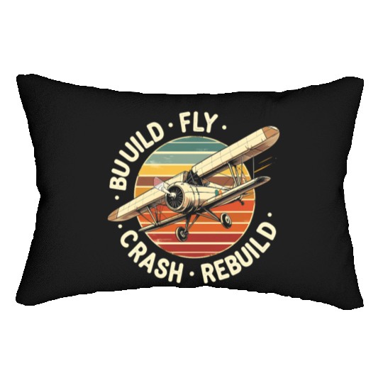 RC Plane Build Fly Crash Rebuild Pilot RC Planes Lumbar Pillows