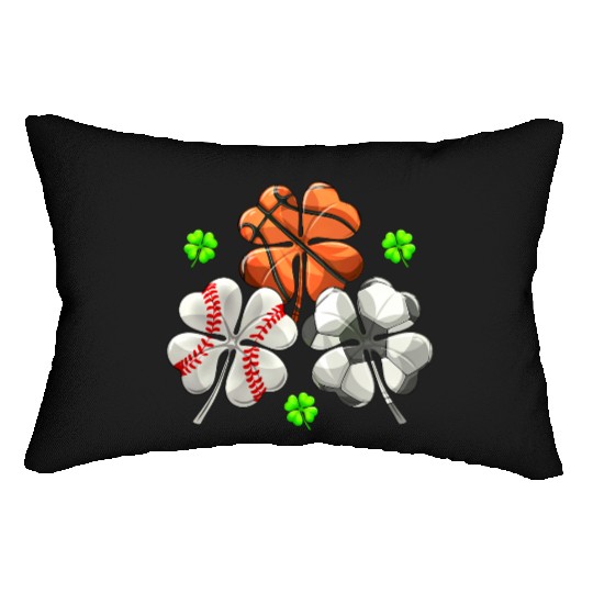 St Patricks Shamrock Basketball Baseball Soccer Lumbar Pillows