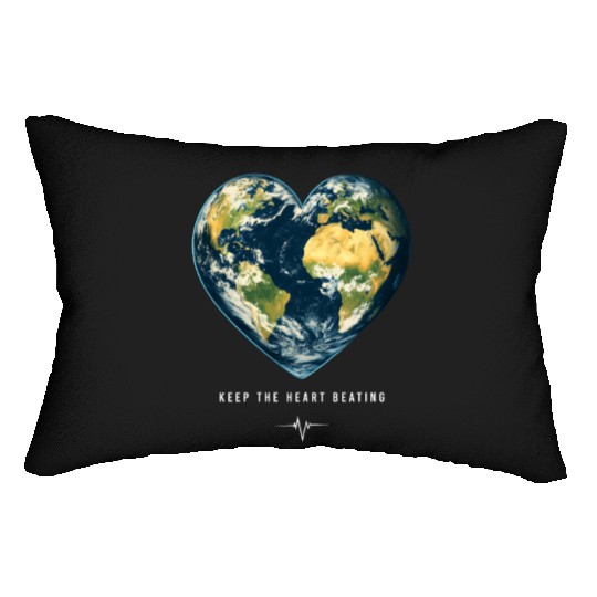 Keep the Heart Beating Environment Earth Earth Day Lumbar Pillows