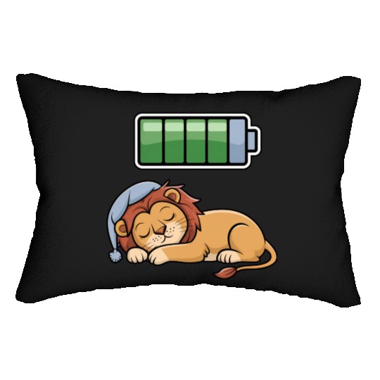 Lion Sleeping Recharging Night Bedtime Lumbar Pillows