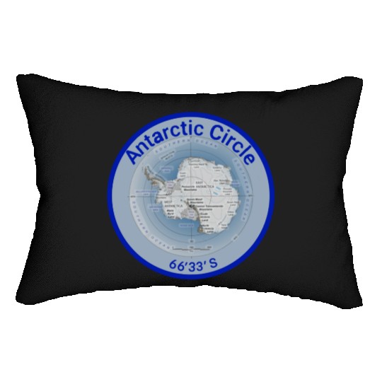 Antartic Circle Map with Latitude Lumbar Pillows